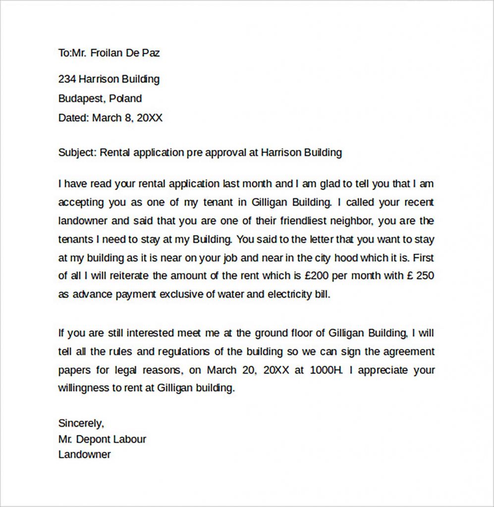 Pre Approval Letter for Doc, PDF, and Word Mous Syusa