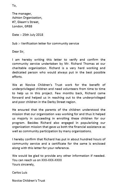 Community Service Letter Of Completion from moussyusa.com