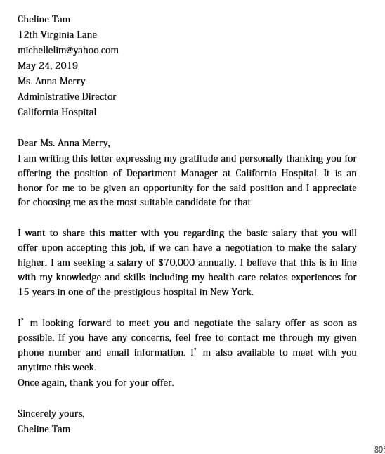 Salary Negotiation Email Sample Letter from moussyusa.com