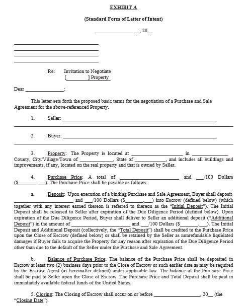Sample Letter Of Intent To Rent A House from moussyusa.com