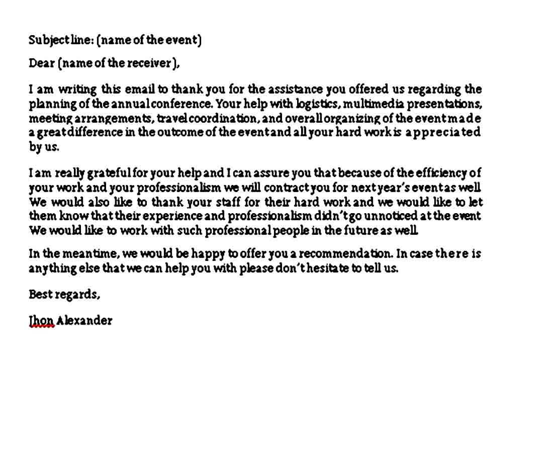 Business Letter Closing Sample