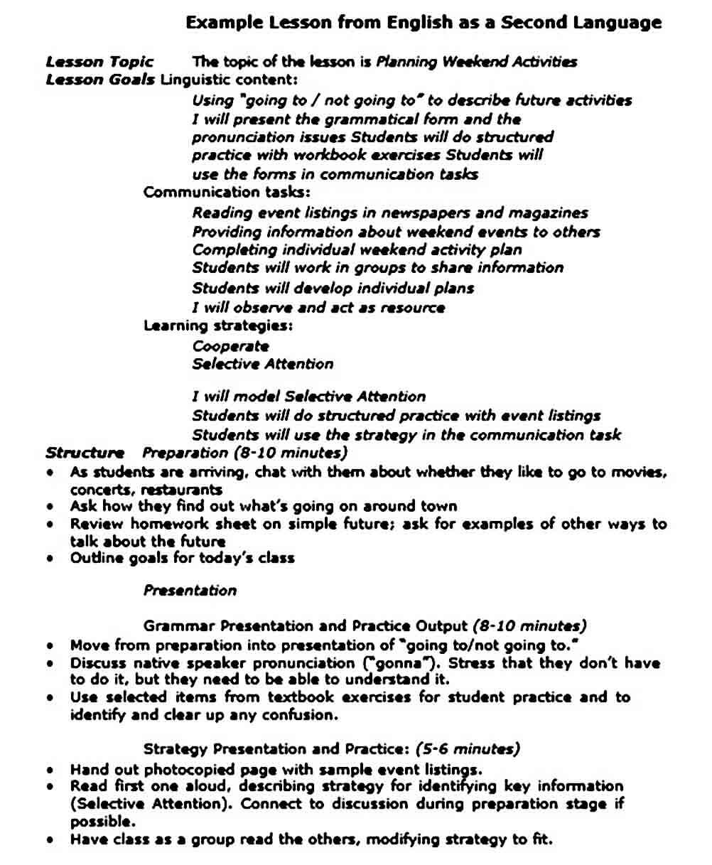 Sample Preschool Lesson Plan Template Mous Syusa