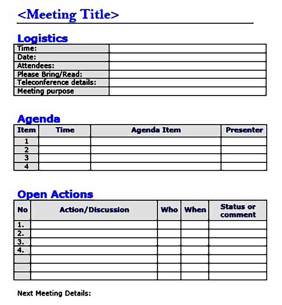 Meeting Minute Template With Action Items from moussyusa.com