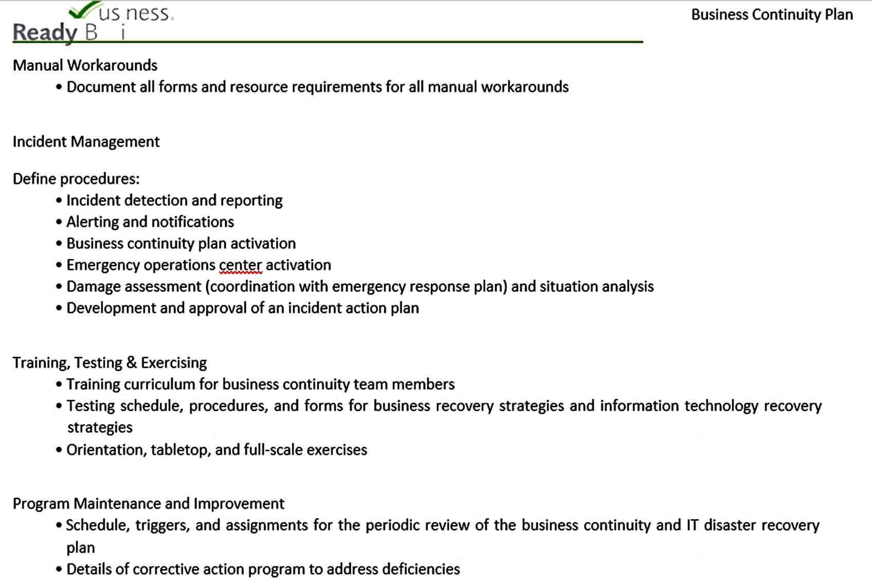 Business Continuity Plan Templates And Samples Mous Syusa 2423