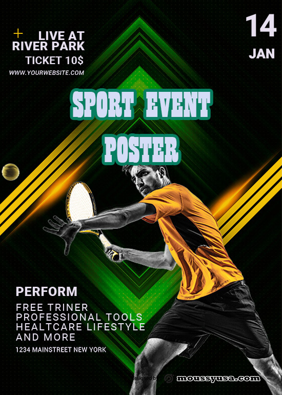 Download Sports Event Poster Free Template In Psd Mous Syusa PSD Mockup Templates