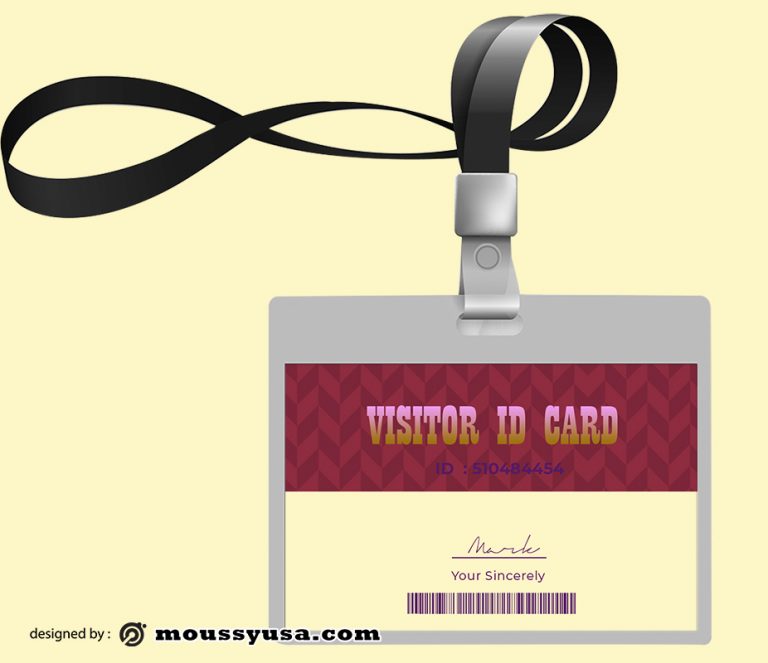 3 Visitor Guest Id Card Free Template In Psd Mous Syusa
