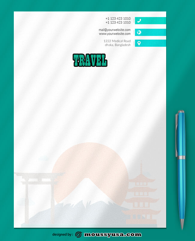 3 Travel Agency Letterhead Free Psd Template Mous Syusa