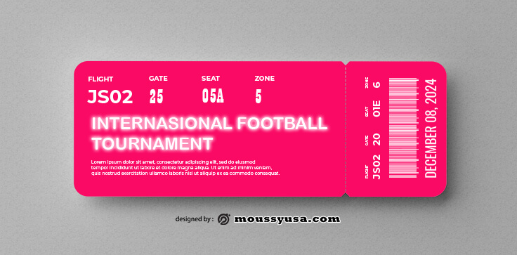 Soccer Ticket Template Free Psd Mous Syusa