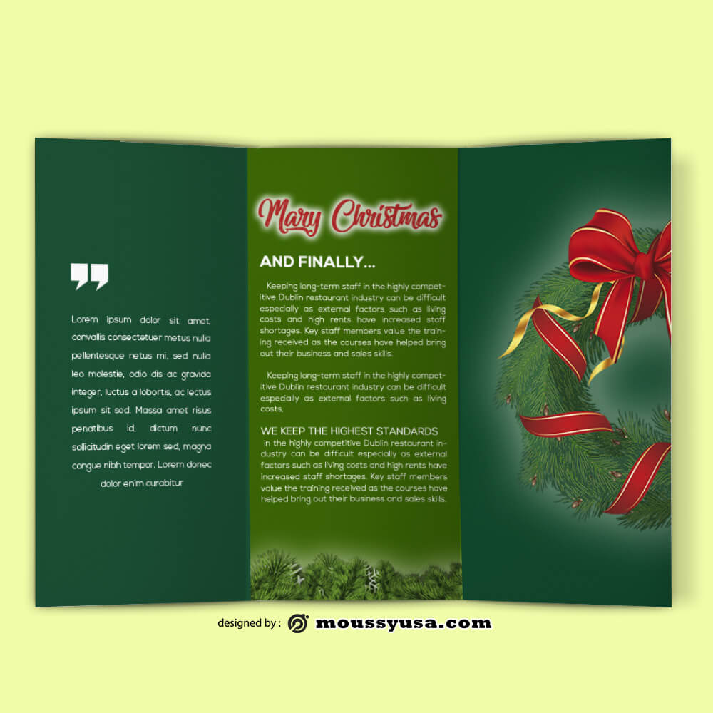 3+ Christmas Brochure template free psd Mous Syusa