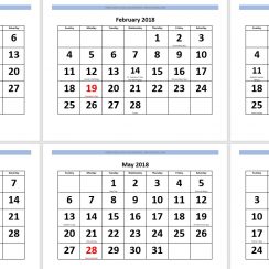 calendar 2018 large and bold