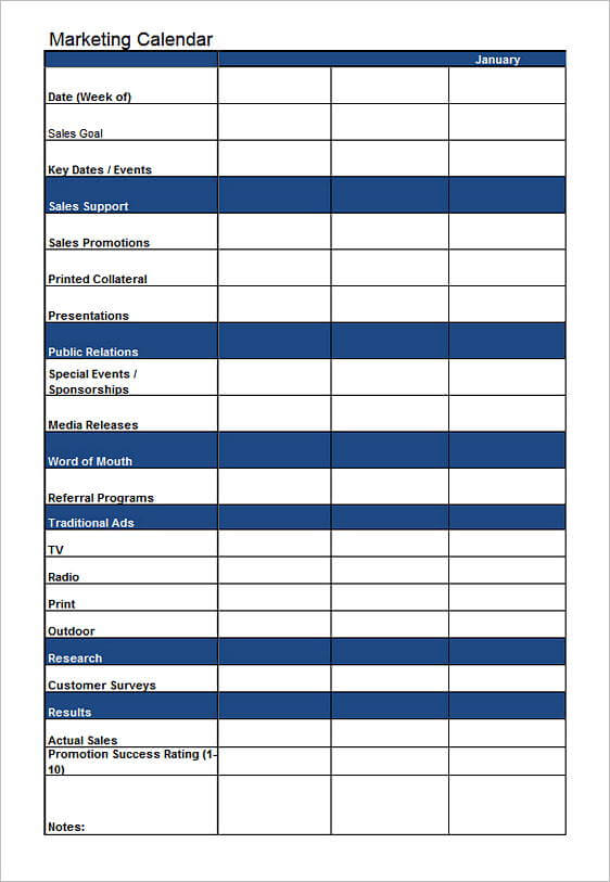 204 Marketing Calendar Sample | Mous Syusa