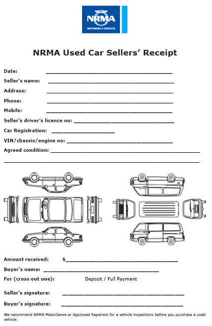 Car Sales Receipt templatess
