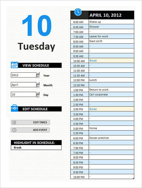 Daily Appointment Calendar templates