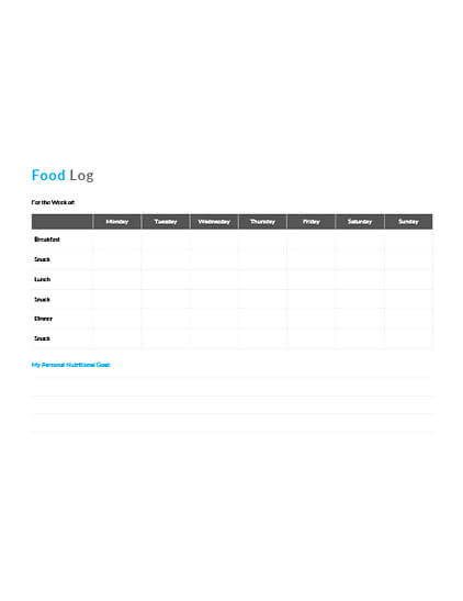 Food Log Slider