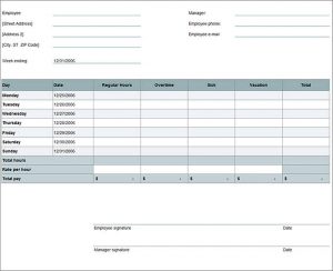 77+ Best Timesheet Template Design Free Download | Mous Syusa