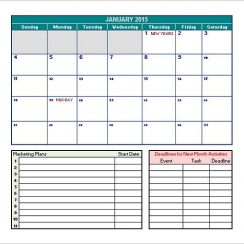 Marketing Calendar templates 205