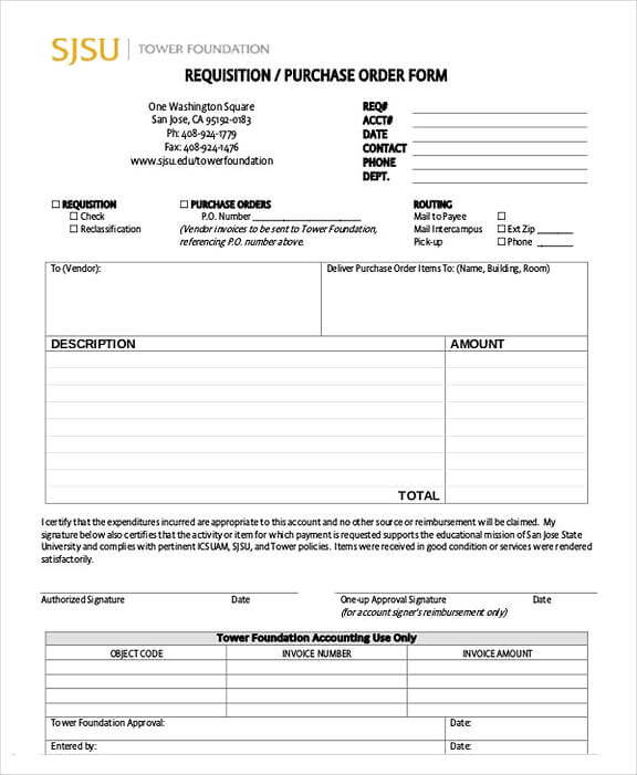 Purchase Order System templates