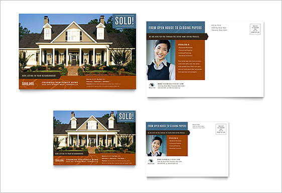 Residential Realtor Postcard templates Design