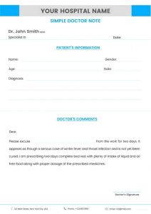 20+ Doctors Note Template 