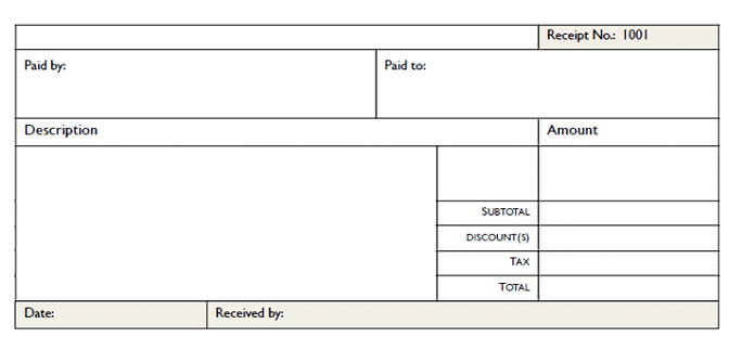 Simple Receipt templatess e