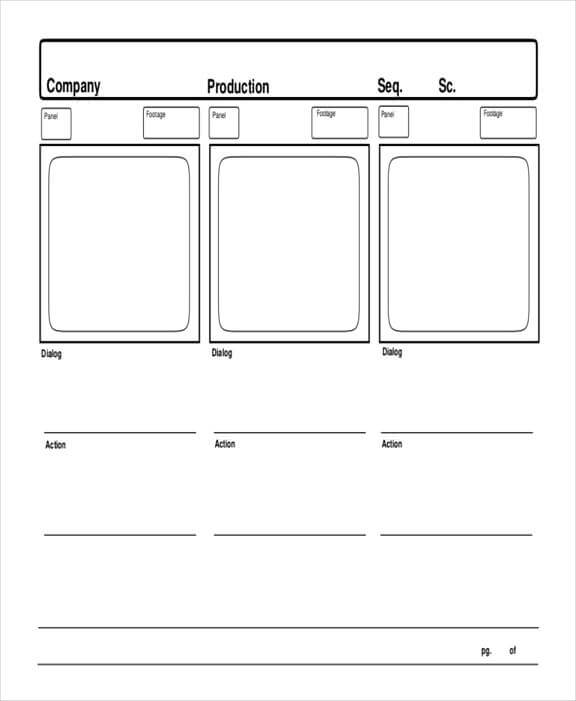 TV Commercial Storyboard templates