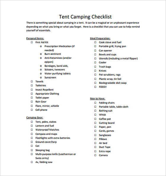 70+ Free Download Best Checklist Template | Mous Syusa