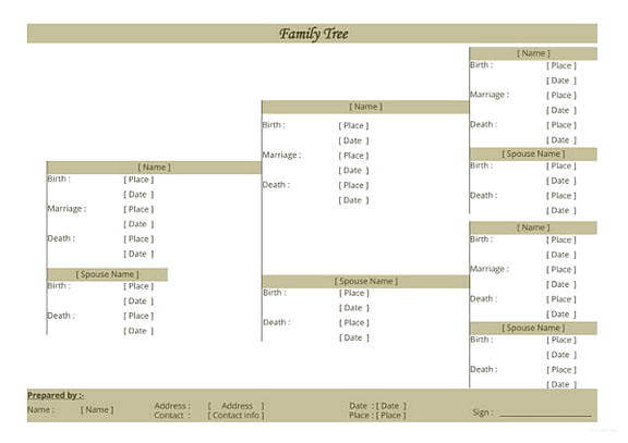 Three Generation Family Tree templates