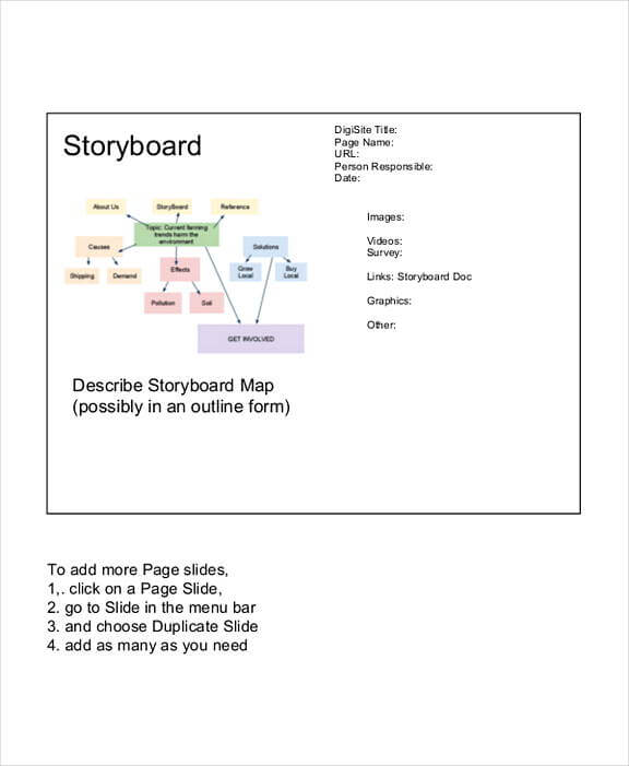 Web Design Storyboard templates