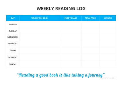 Weekly Reading Log