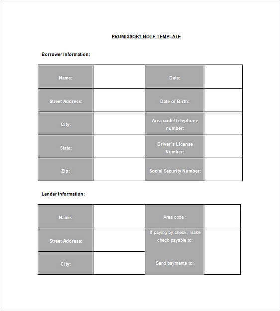 blank promissory note security agreement