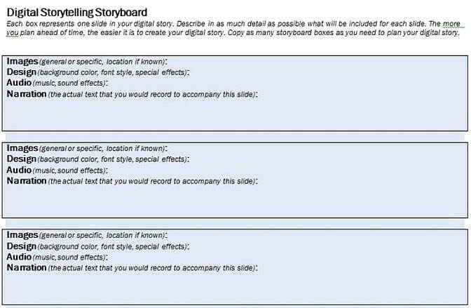 story board template 23