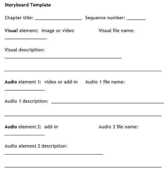 story board template 38