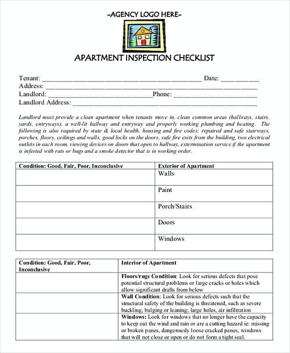 Apartment Inspection Checklist in