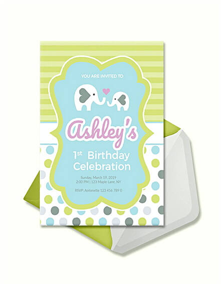 Baby First s Birthday Invitation Templates