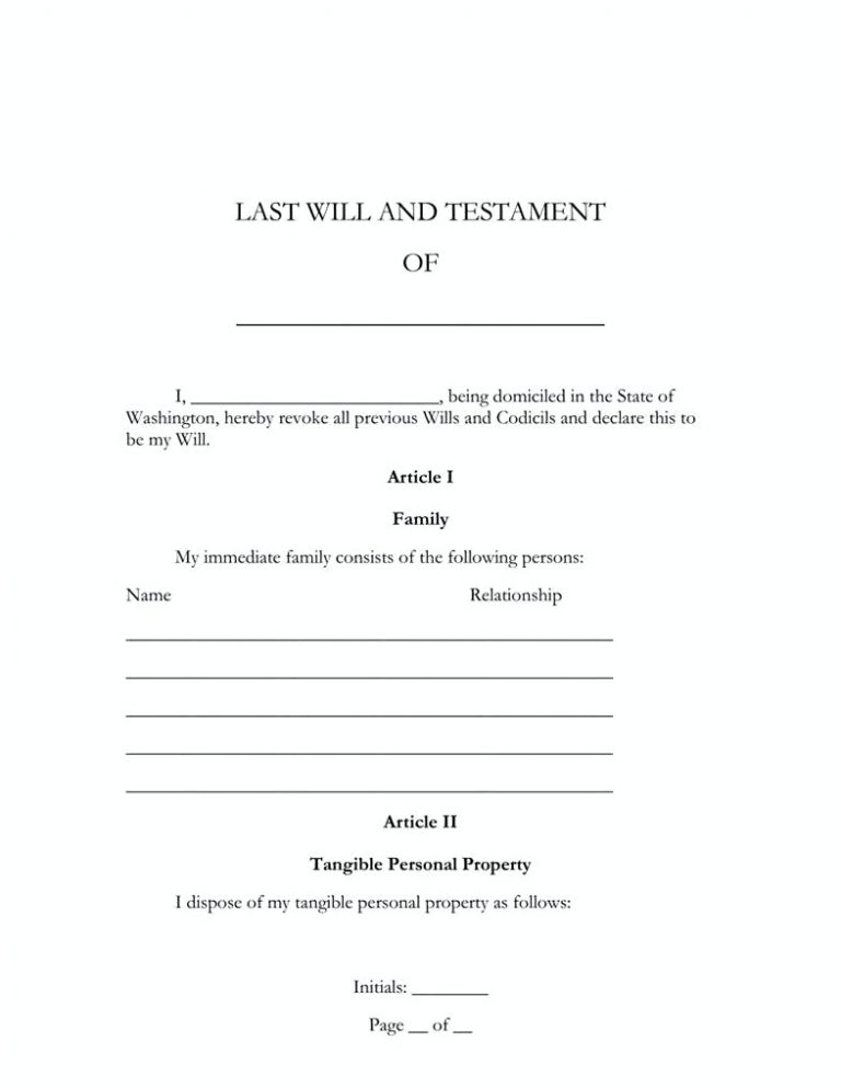 42+ Last Will And Testament Form – Who Is Going To Inherit Your Assets ...