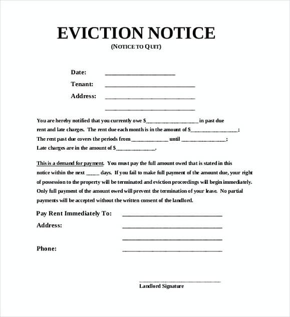 Blank Eviction Notice 1