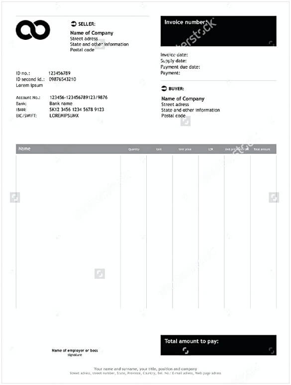 Blank Invoice business template