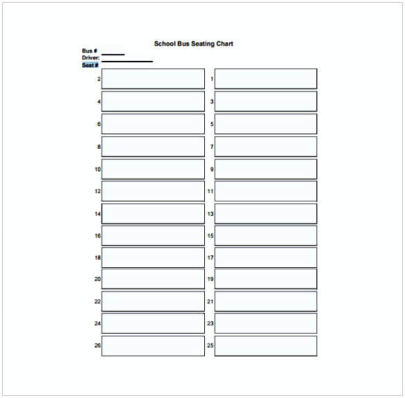 Bus Seating Chart Free PDF Download