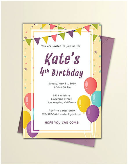 Email Birthday Invitation Templates