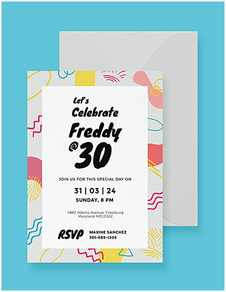 Free Birthday Invitation Card Template