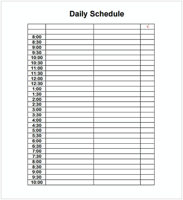 17+ Free Download Daily Schedule Templates To Clean Up Your Clutter ...