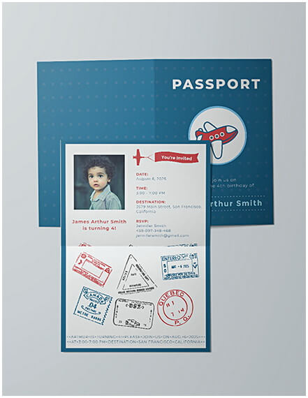 Free Passport Invitation Template
