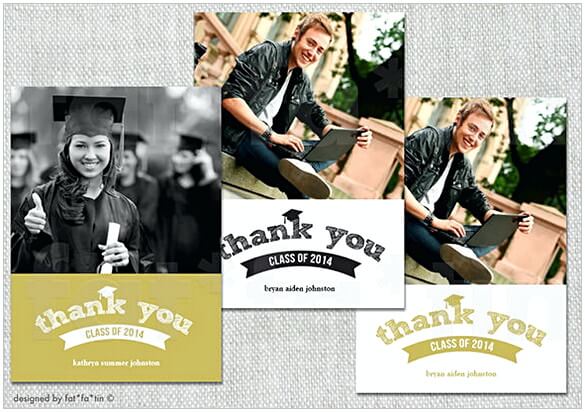 Graduation Photo Thank You Card