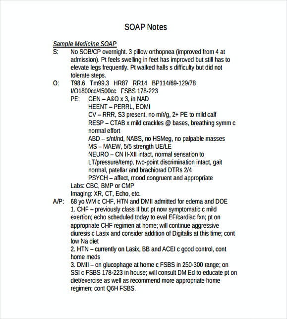 46 Free Download Soap Note Template For Your Medical Note Mous Syusa 