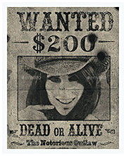 Old Western Vintage Wanted Poster Photoshop Format