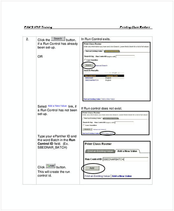 Printing Class Rosters Template