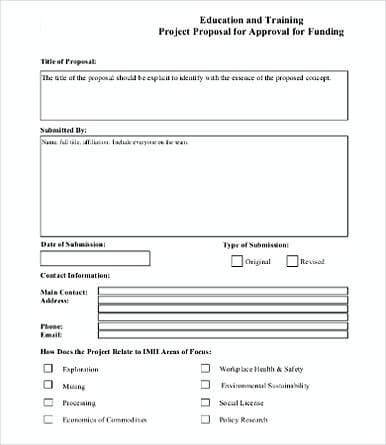 Request for Training Proposal Template