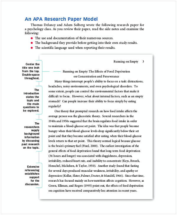 Research Paper in APA Format