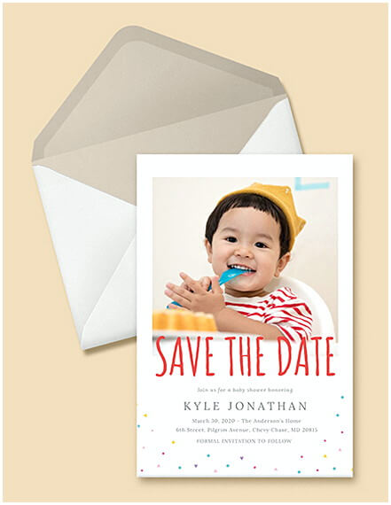 Save the Date Birthday Invitation Template