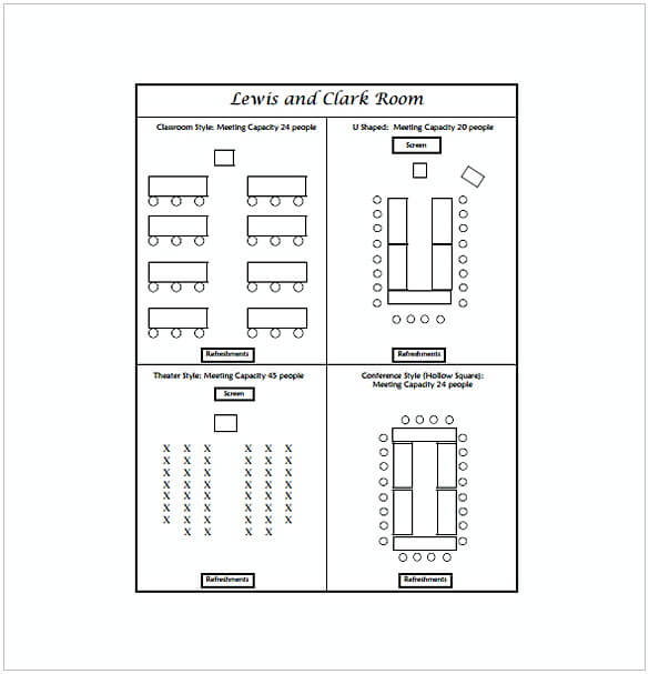 Seating Chart Template for Meeting Free PDF Template